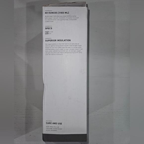 H2go 40 oz Stainless Steel Water Bottle. Insulated Lid, Wide Opening, Bud light - Picture 4 of 6